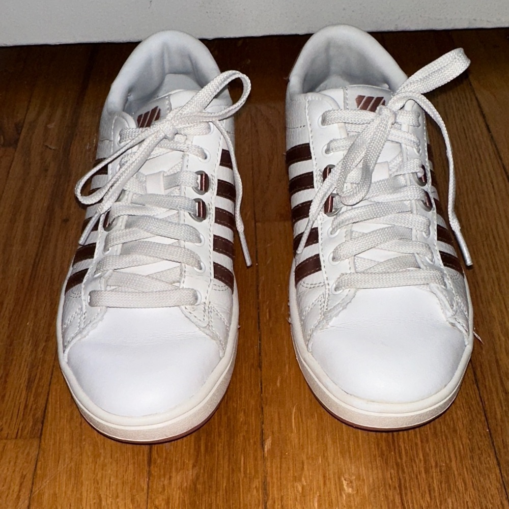 K-Swiss Hoke CMF Sneaker - White and Rose Gold Sneakers - Picture 4 of 16